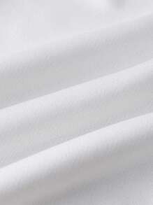 TOM & JERRY X SHEIN 女婴圆领长袖卫衣，舒适休闲卡通字母印花拼色，秋冬 - 白色 - 查看 5