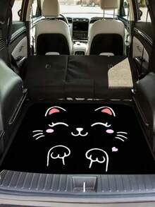 SHEIN 1 قطعة حصيرة حمولة السيارة - مانعة للانزلاق، تحافظ على نظافة وترتيب مركبتك، حماية متينة للسيارات الرياضية متعددة الاستخدامات والسيدان، حصيرة حمولة السيارة الرياضية متعددة الاستخدامات | تصميم وردي نابض | سطح مانع للانزلاق، حصيرة السيارة