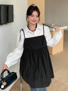 Dazy Plus 大码女式纯色吊带背心，休闲百搭