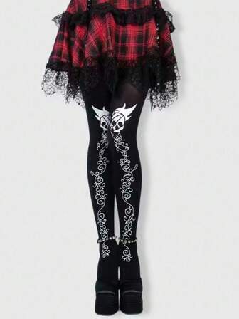 Grunge Punk Calze a rete/collant/leggings sexy da donna per Ognissanti