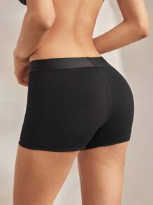 Ocili Cotton Knit Waistband Comfortable Soft Stretch Women's Briefs Leisure - Black - View 3