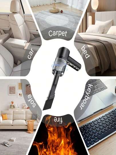 Zwart Cordless Stofzuiger Cleaner Portable held Home Pet Hair Cleaning Rechargeable Multifunctional Ho hold Dust, Crumbs, Sofa Tool view 7