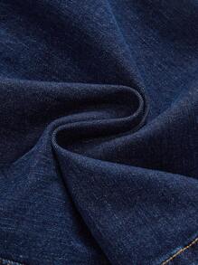 ROMWE EDITION Plus Size Lace Up Skinny Pocket Flare Leg Jeans