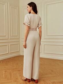 Omancia 女士休闲镂空拼布设计连体裤，适合外出、家居服、感恩节、万圣节、教师装、秋夏季