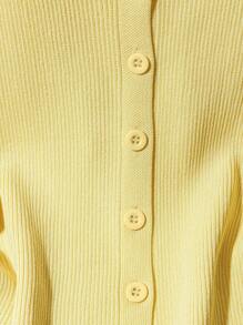 Franclia 新款夏季韩版简约抽绳黄色轻薄开衫，百搭 - 黃色 - 查看 6