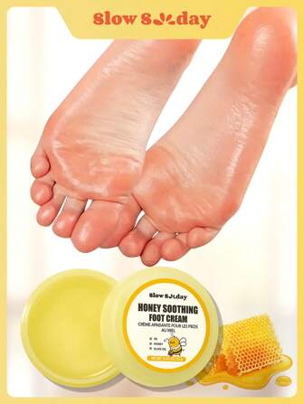 Slow Sunday Honey Soothing Foot Cream, Foot Care, Foot Cream Moisturizing, Nourishing, Suitable For Dry & Cracked Feet And Heels, Makes Feet Smooth & Soft