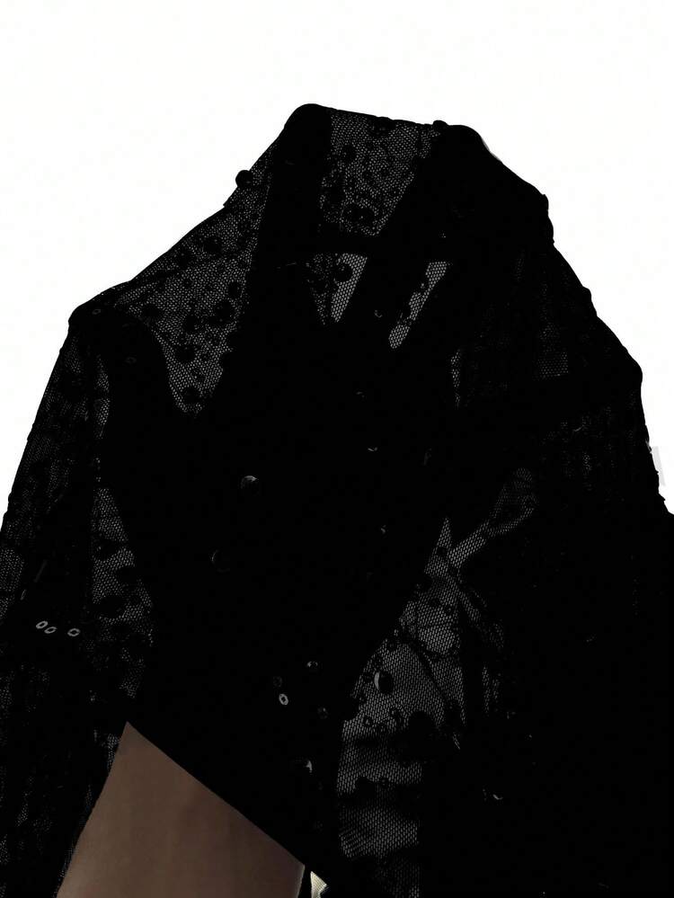 KIZN Sequin Mini Skirt With Disk Embellishments