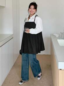 Dazy Plus 大码女式纯色吊带背心，休闲百搭