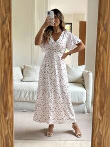 Vionelle 夏季加大码优雅碎花长裙 - 粉色 - 查看 3