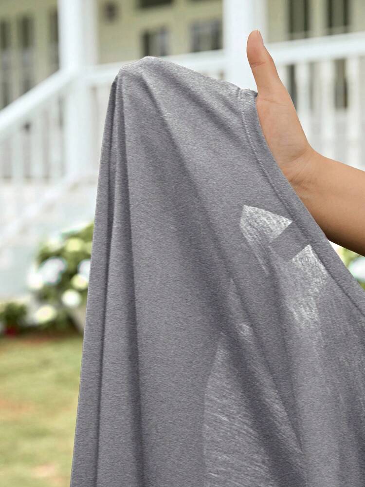 Ladies' Simple Solid-Colored Lightweight Cardigan For Daily Wear