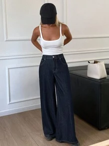 Livesso Women's Casual Denim Jeans, Suitable For Summer, Vacation And Business Casual