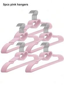 SHEIN 5 pezzi di Hangers a forma di cuore carini con teli a 360 gradi per hook, pesanti e resistenti, per adulti, adatti per giacche, pantaloni, , suit, dress, decorazione armadio