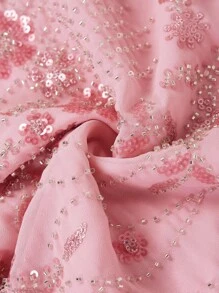 Gownix Women's Elegant Slim Fit Sequin Embellished Stretch Dress, Pink, Summer  Fall Clothes Gorgeous Dress Dresses For Women Party - Pink - View 5