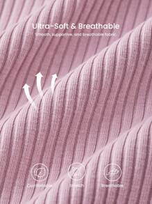 LUVLETTE Weiche Baumwolle Frauen Nebel Wald Stil Rosa Weiche Gerippte Sets Basic Tank Crop Tops & Hosen Loungewear Pyjama Set Lingerie als Oberbekleidung Workout Sets Gemütlich Zuhause Braut Wäsche & Pyjama