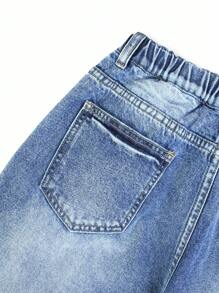 Teen Girls'2025 Autumn&Winter NEW Jeans Retro American Vintage Multi-Pocket Niche Design High Street Vibe Loose Heavyweight Washed Boyfriend Jeans, 2025 New Collection, Suitable For Daily Wear Long Everyday Wide Leg Denim Jeans For Teen Girls In Grey With Stylish Baggy Jeans Y2k 90s Kids Outfit  Casual Versatile Denim Jeans, Autumn/Winter 2025 New Arrival, Suitable For Daily Wear Collegiate Style, Street Fashion, Casual, Retro, Pop, Bohemian Style, Street Style, Basic Versatile Model,  Daily Out