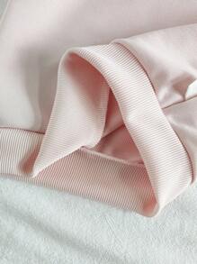 SHEIN 2pcs/Set Baby Girls Lace Bow Sweatshirt, Long Sleeve Lace Casual Comfortable Soft Pullover Tops For Autumn - Multicolor - View 8