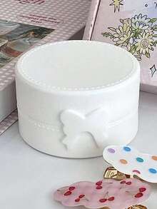 1 Hộp đựng đồ trang điểm hình ngựa mini nơ xinh xắn, hộp đựng trang sức, hộp tròn chống bụi di động dành cho cả nam và nữ, thích hợp cho du lịch ngoài trời, văn phòng, trường học, sử dụng hàng ngày ngày lễ tình nhân trở lại trường - Nhiều màu - Xem 5