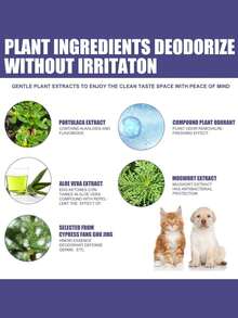 SHEIN 1 Stück 3 Stück Haustier Deodorant Spray zum Entfernen von Gerüchen, für Hunde und Katzen zum Entfernen von Urin-, Körper- und Fäkaliengeruch, reinigt die Luft