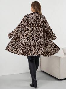 SHEIN CURVE+ 大码女士商务休闲时尚通勤度假工作办公室服装夹克，秋季秋冬夹克 - 紫色 - 查看 2