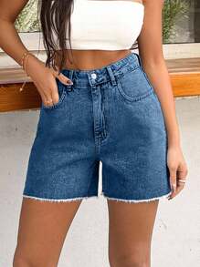 EURMUSE 100%Cotton Light Wash Raw Edge And Back Label - Medium Wash - View 5