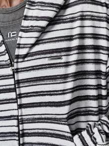 NEON BLANC 男士街头时尚长袖条纹连帽运动衫，秋季，冬季 - 黑與白 - 查看 5