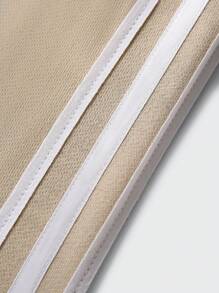 JNSQ Tween-Jungen 2-teiliges lässiges All-Match-Outfit-Set aus bedrucktem Grafikmix mit dicker und dünner Rippung, Rundhalsausschnitt, kurzärmeligem T-Shirt und taillierter Jogginghose - Khaki - Übersicht 8