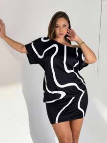 Auralis Plus-Size Women's Off-The-Shoulder Dress, Plus-Size Women's Clothing, Summer Off-The-Shoulder Clothing, Cute Summer Clothing,Casual Dresses For Woman Sexy Dress Modest Dresses For Women Sexy Dresses For Women - Black - View 5