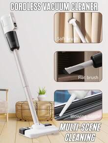 SHEIN Cordless Vacuum Cleaner, 2000mAh Large Capacity Battery, Powerful Vacuum Cleaner, 20-30 Minutes Running Time,Vacuum Cleaner, Suitable For Home Use, Rechargeable Cordless Vacuum Cleaner For Hardwood Floors, Carpets, Pet Hair