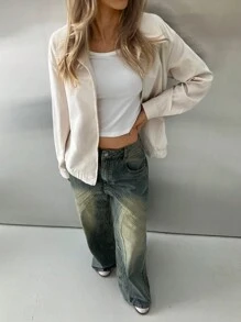 Aloruh Damen Lässig Outdoor Pendler Khaki Stehkragen Jacke, Frühling/Herbst