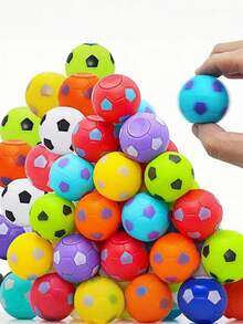 Zazumi 10Pcs Mini Adjustable Football Toys For Children, Football Party Gifts, Rotating Stress-Relieving Football Finger Toys, Classroom Prizes - Multicolor - View 3