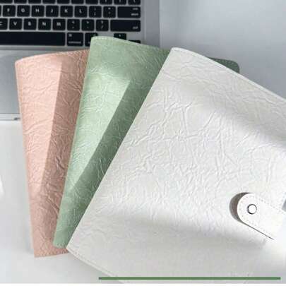 SHEIN A5/A6 活页横线/空白/方形内页笔记本书写流畅，配有可拆卸软皮封面，适用于学生文具办公用品、学校用品、返校