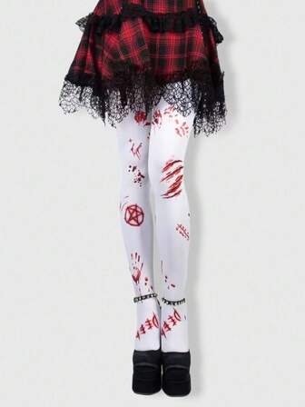 Grunge Punk 1 pezzo Collant/Calze/Leggings elasticizzati da donna per Ognissanti