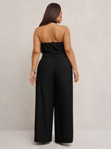 SHEIN SXY Bộ vest blazer 2 món thanh lịch gợi cảm cỡ lớn dành cho nữ: Áo vest ôm sát không tay màu xám + Quần dài ống đứng cạp rộng cài hai hàng khuy phù hợp, Thích hợp cho du thuyền, tiệc Carnival, kỳ nghỉ bãi biển, đêm hẹn hò, sinh nhật, tiệc độc thân, Gyaru, Ibiza, Nashville, nghỉ ngơi, tiệc tùng, khiêm tốn, sang trọng, câu lạc bộ, dễ thương, thường ngày, mua sắm, thời trang đường phố, đi chơi, - màu đen - Xem 2