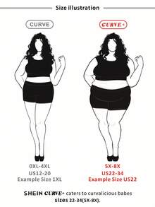 SHEIN CURVE+ 大码休闲纯色衬衫和裤子两件套