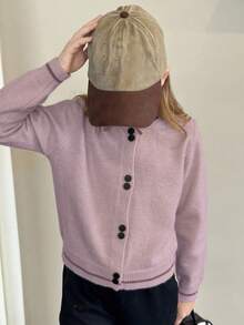 DAZY Tween Girl Cardigan Fall/Winter - Purple - View 6