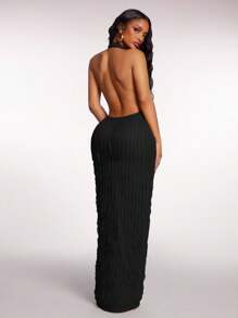 Radiana Đầm nữ gợi cảm cổ V hở lưng xếp bèo, đầm ôm bodycon mùa hè, đầm dài đen đi club đi chơi đêm, đầm cổ sâu, đầm maxi cổ yếm, đầm maxi xếp ly, phong cách công sở, retro, tiệc tùng, resort, dạo phố, old money, siren quyến rũ, dạ hội, prom, Valentine, du thuyền, đi làm, nhiều lớp, hẹn hò, tụ tập, tối giản, sinh nhật, sự kiện trang trọng, nghỉ ngơi, kín đáo, thanh lịch, thường ngày, mua sắm, street wear - màu đen - Xem 2