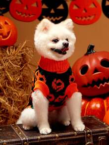 PETSIN Cute Pet Halloween Pumpkin Sweater