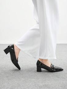 CUCCOO BIZCHIC 女士尖头闪亮正装高跟鞋，时尚高跟鞋，适合日常穿着 - 黑色 - 查看 5