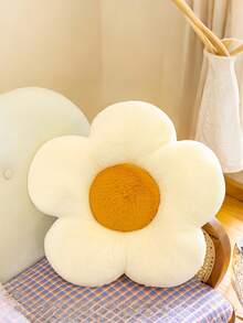 1PC Cute Sunflower Plush Pillow Cushion Toy - Soft Stuffed Pad For Bed Sofa Floor, Home Nursery Decor Comfy Kids Gift Playtime Friend - Multicolor - View 2