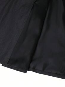 Calvornis 男士休闲纯色立领双排扣西装外套和裤子套装 - 深灰色 - 查看 4