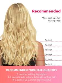 Seamless Clip Ins 7 PIEZAS Extensiones de cabello humano sin costuras de PU 100% cabello humano real de 14-22 pulgadas, color rubio balayage ombre, con piel de trama, extensiones de cabello Remy con clip, 110G - S16/613 - Ver 6