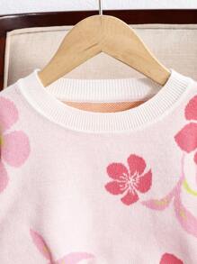 Girls' Back To School Fashion Round Neck Long Sleeve Sweater, Soft, Warm, Versatile And Comfortable Fall Winter - Multicolor - View 6