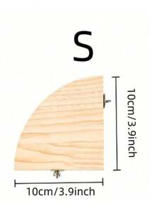 1 szt. Losowy kolor Drewniana zabawka w kształcie wachlarza dla ptaków, deska do skakania dla chomika, platforma do odpoczynku, odpowiednia dla papug, akcesoria do klatek dla chomików Walentynki, Walentynki, ślub, urodziny