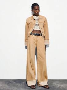 Maija 女士休闲日常水洗纽扣牛仔夹克