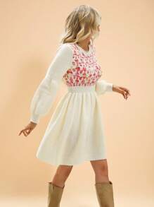 Travachic Fall/Winter Women's Outings Holiday Date Pullover Dress, Fall/Winter Women's Coarse Plaid Patched Waist A-Line Sleeveless Round Neck Casual Vacation Knit Dress, Holiday Beach Dress, School Outfit, Very Simple Attire, Women's Country Attire, Office Attire, Old Money Attire, Teacher Attire, Date Attire, Graduation Season, Fall Women's Knit Dress, Pullover Dress