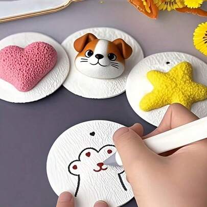 SHEIN 10/20/30PCS Of 3D Round Foam Board, FuPaper Art For DIY Activities And Creative Projects - Ideal Gift Choice, School, Office, Family Interaction And Emotional Connection Creative Handmade