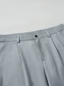 Manfinity Bizformal Men's Lapel NeckLong Sleeve Jacket And Pants Casual Suit Set