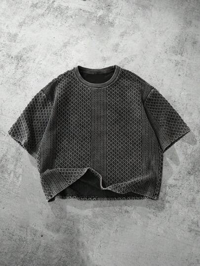 PAVTROS Manfinity Streetrush 男士年轻街头风短袖T恤，采用清爽卫衣面料，修身剪裁，简约珍珠光泽设计，融合现代时尚与街头风格，简约时尚，独具一格，适合日常搭配，时尚潮流，街头服饰，休闲聚会，节日礼物，男女皆宜的图案T恤，嘻哈街头风，送给男朋友的礼物，男士街头服饰，万圣节派对