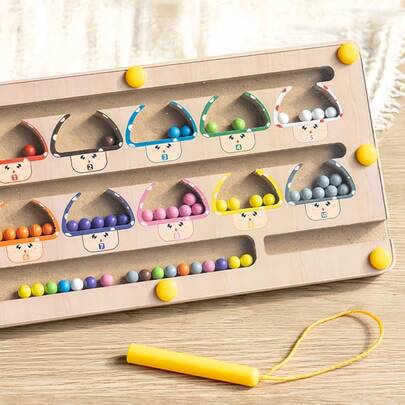 Zazumi 1 件蘑菇磁性软木板蒙特梭利颜色数字分类游戏木制教育玩具精细运动技能 STEM 学习活动感官游戏拼图适合儿童学龄前课堂家庭学校教学辅助工具