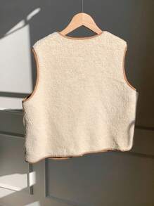 Comfortcana New Autumn Bowknot Strap Fuzzy Round Neck Short Jacket